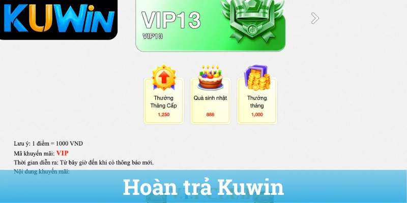 Hoan tra Kuwin 1 Hoàn trả hội viên vip club Kuwin